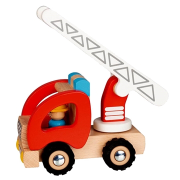 Brandbil med stige i træ